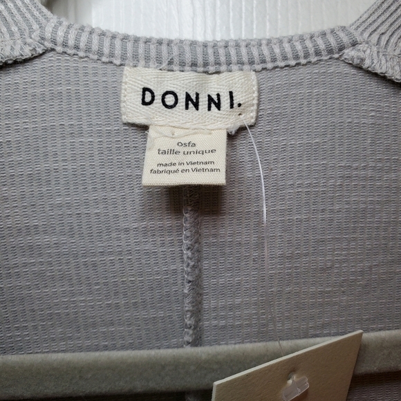 New Donni Ribbed Sandwash Open Front Cardigan - Picture 6 of 7